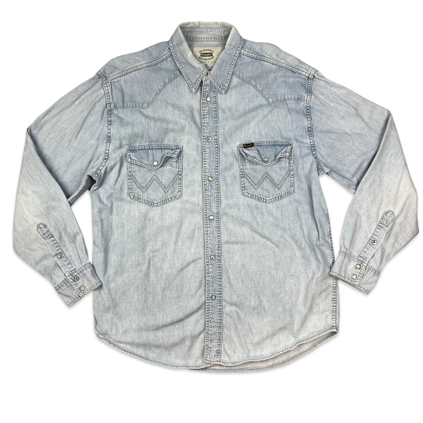 Wrangler Light Blue Denim Shirt L XL