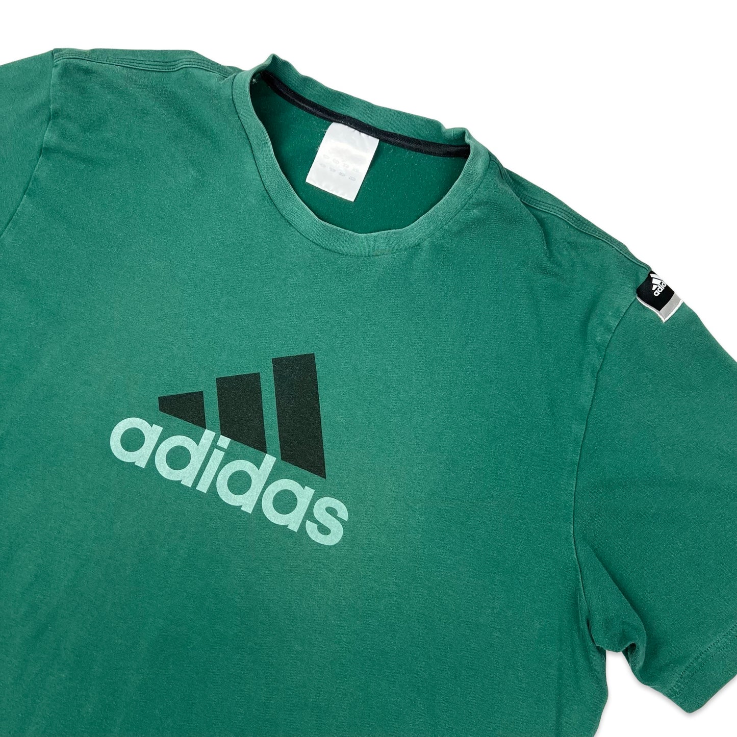 Adidas Green Logo Print Tee L XL