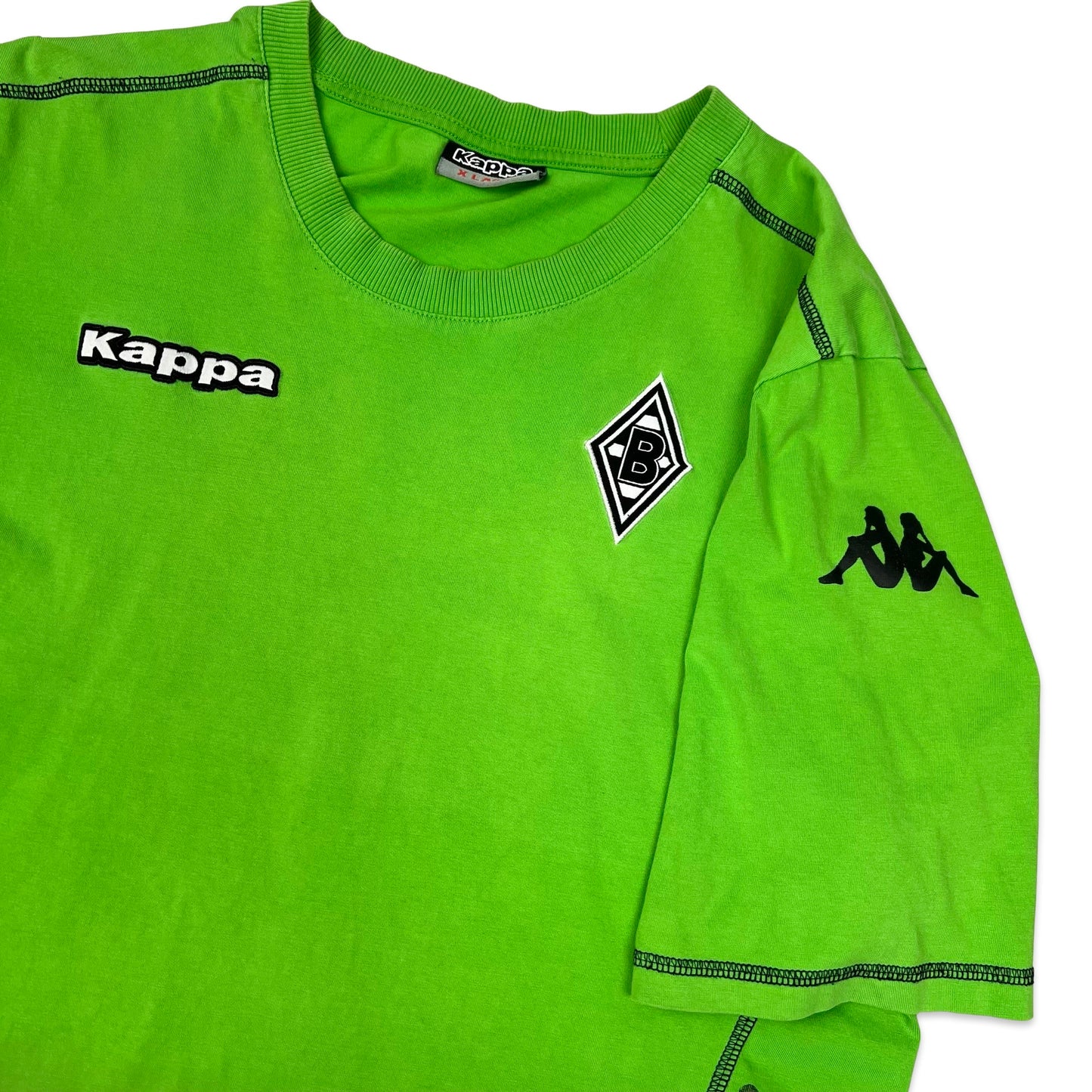 Kappa Borussia Monchengladbach Football Team Bright Green Tee S M