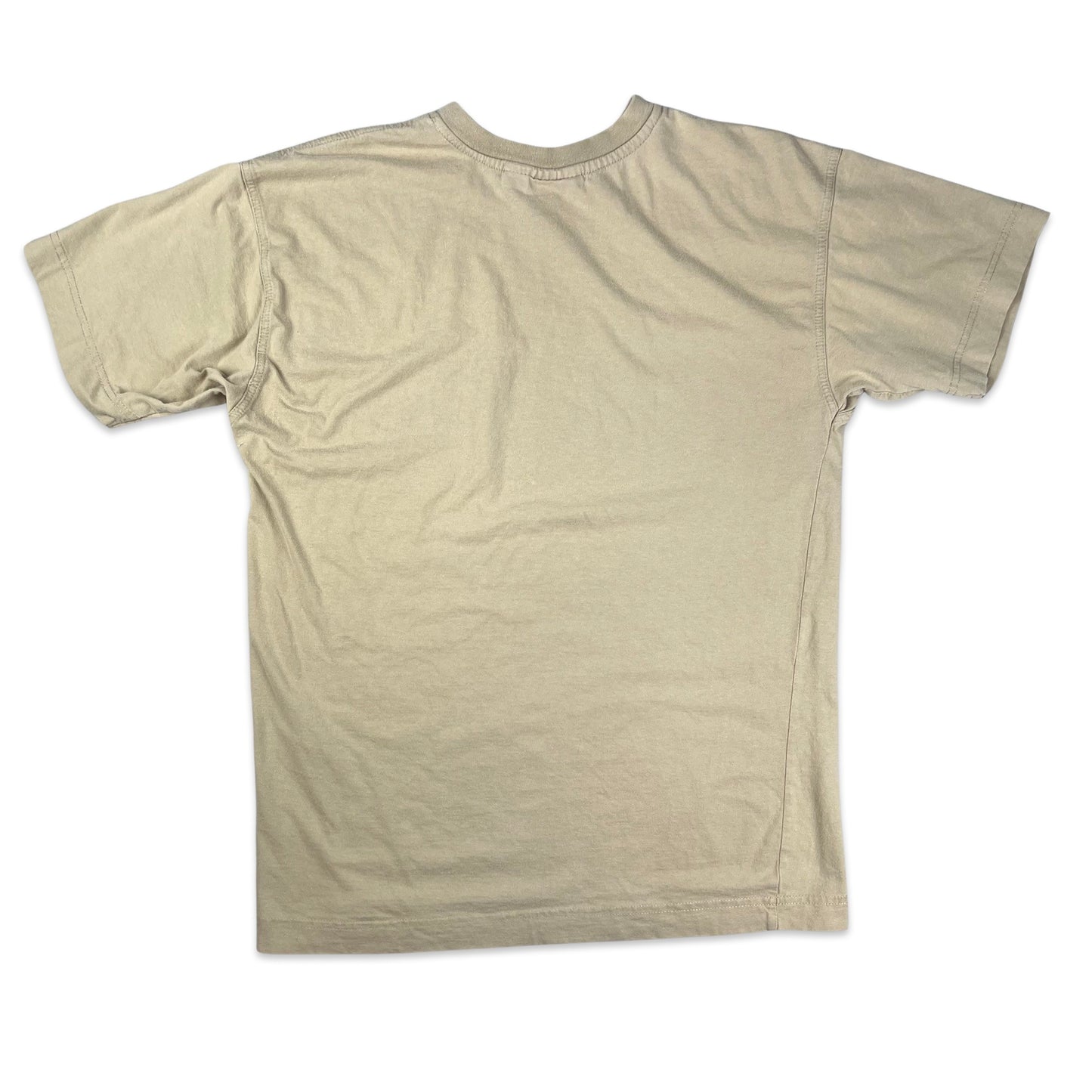 Vintage Y2K Puma Beige V-neck Logo Tee S M