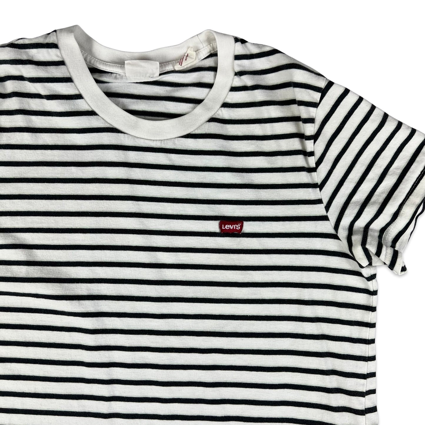 Levi's Black & White Striped Tee 10 12