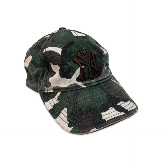 Y2K New York Yankee’s Camo Cap Khaki Green White Brown