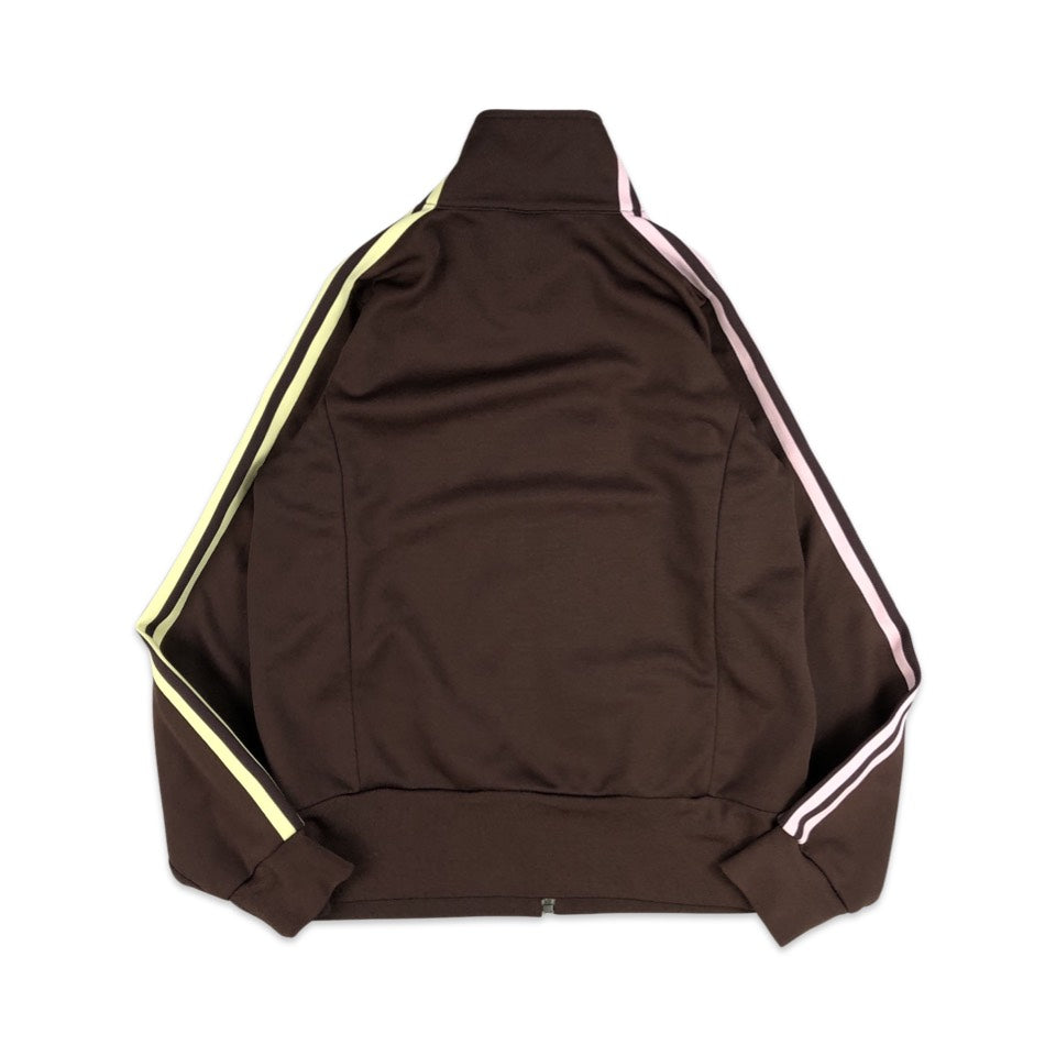 Vintage Y2K Adidas Brown, Yellow, and Pink Track Jacket 10 12