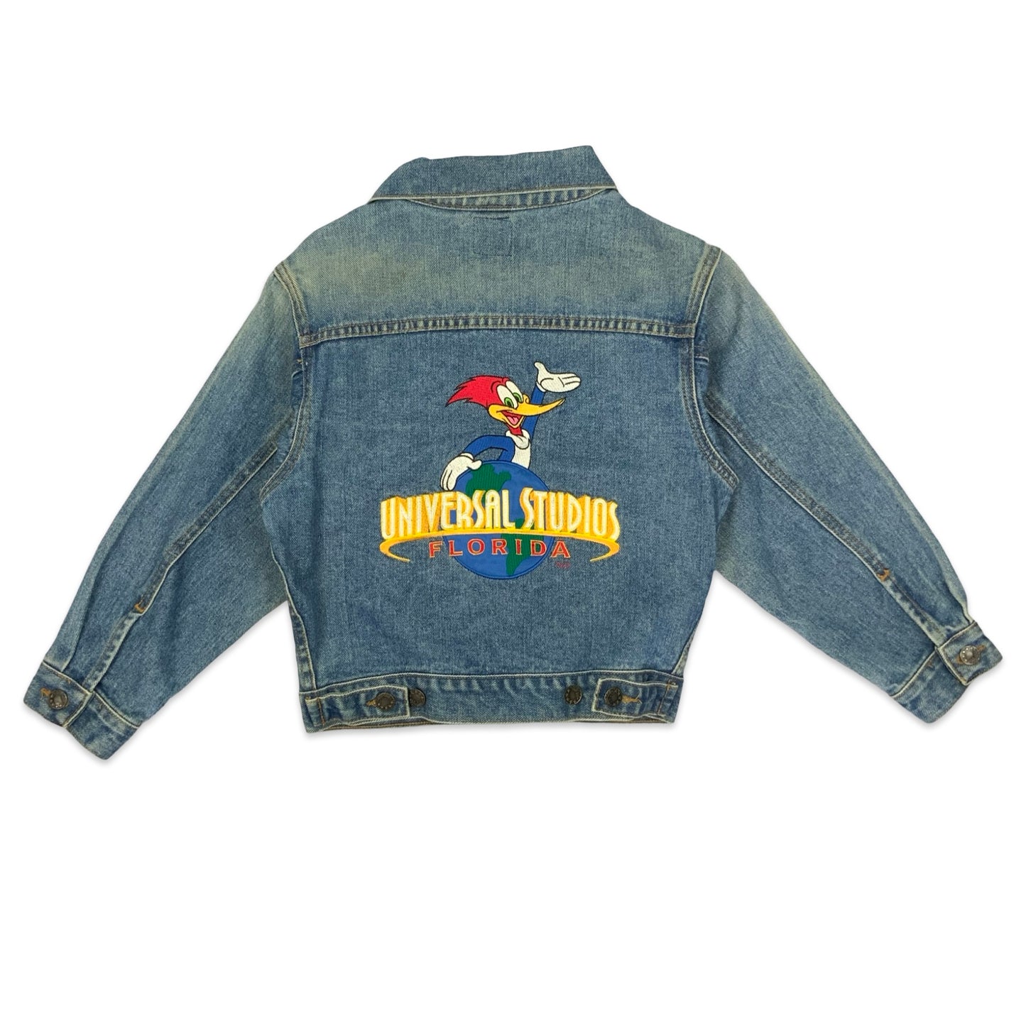 Vintage Mid Blue Universal Studios Fitted Denim Jacket 6 8