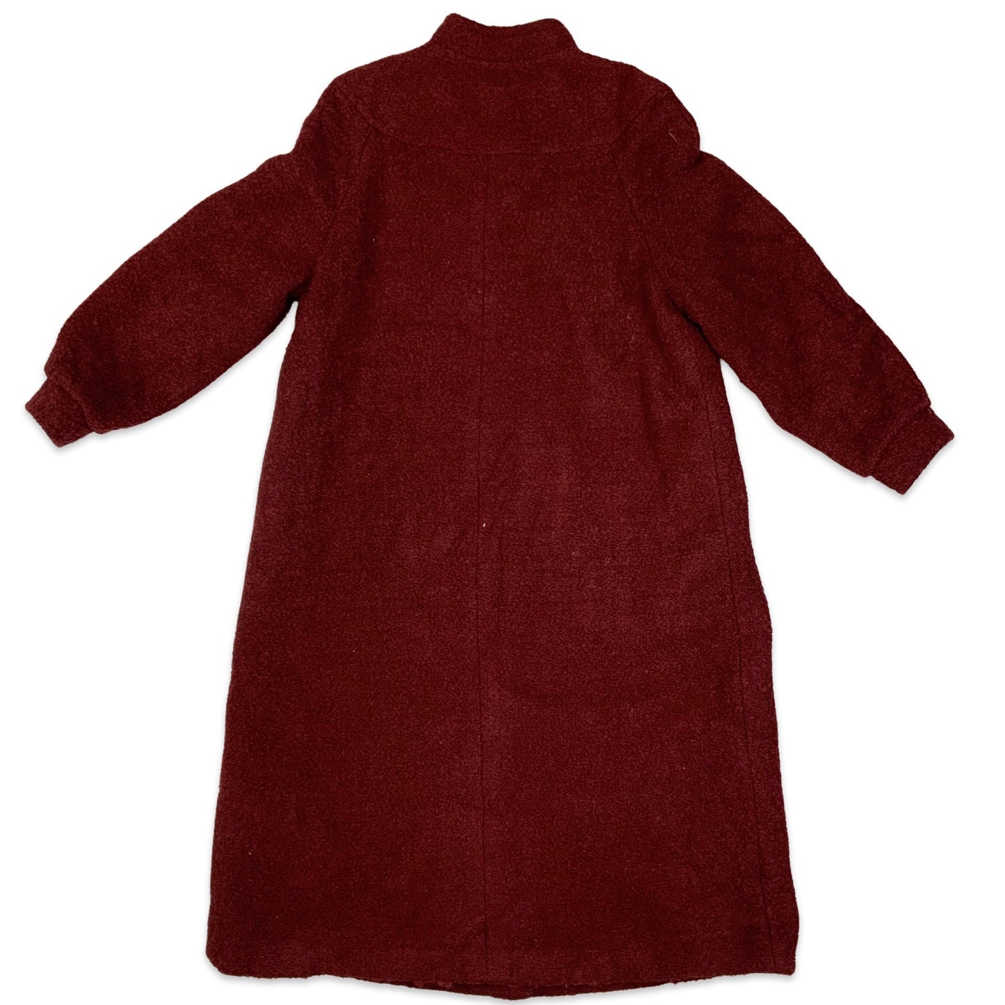 Vintage Maroon Wool Coat 14 16 18