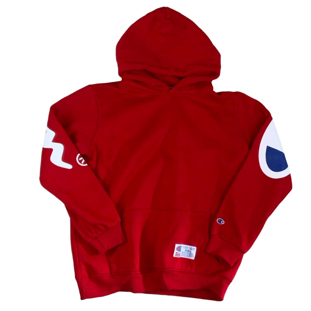 Champion x Supreme Authentic Red Hoodie M L