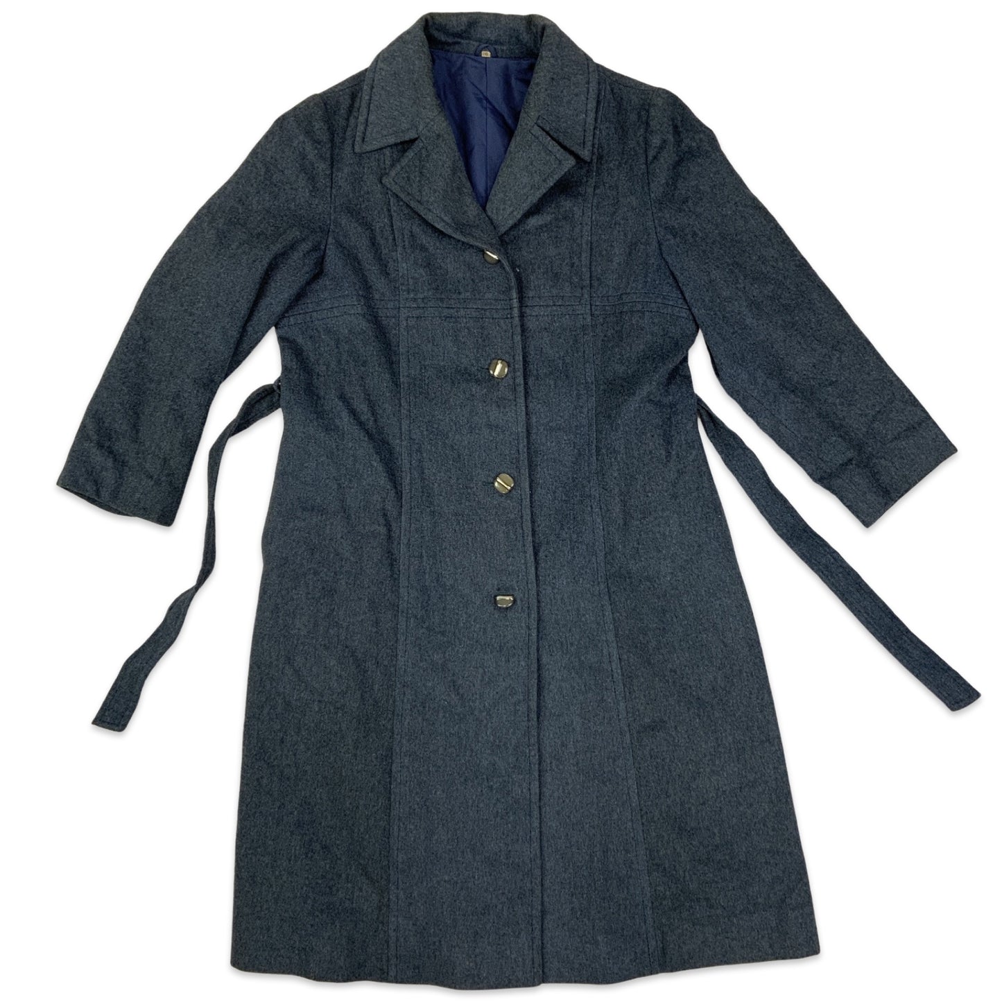 Vintage Grey Ladies' Wool Trench Coat 12