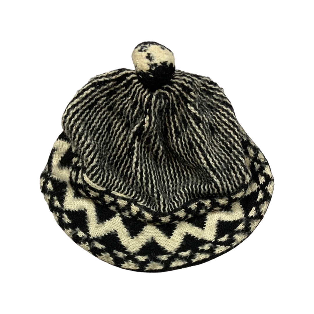 Vintage Peaked Knitted Wool Hat