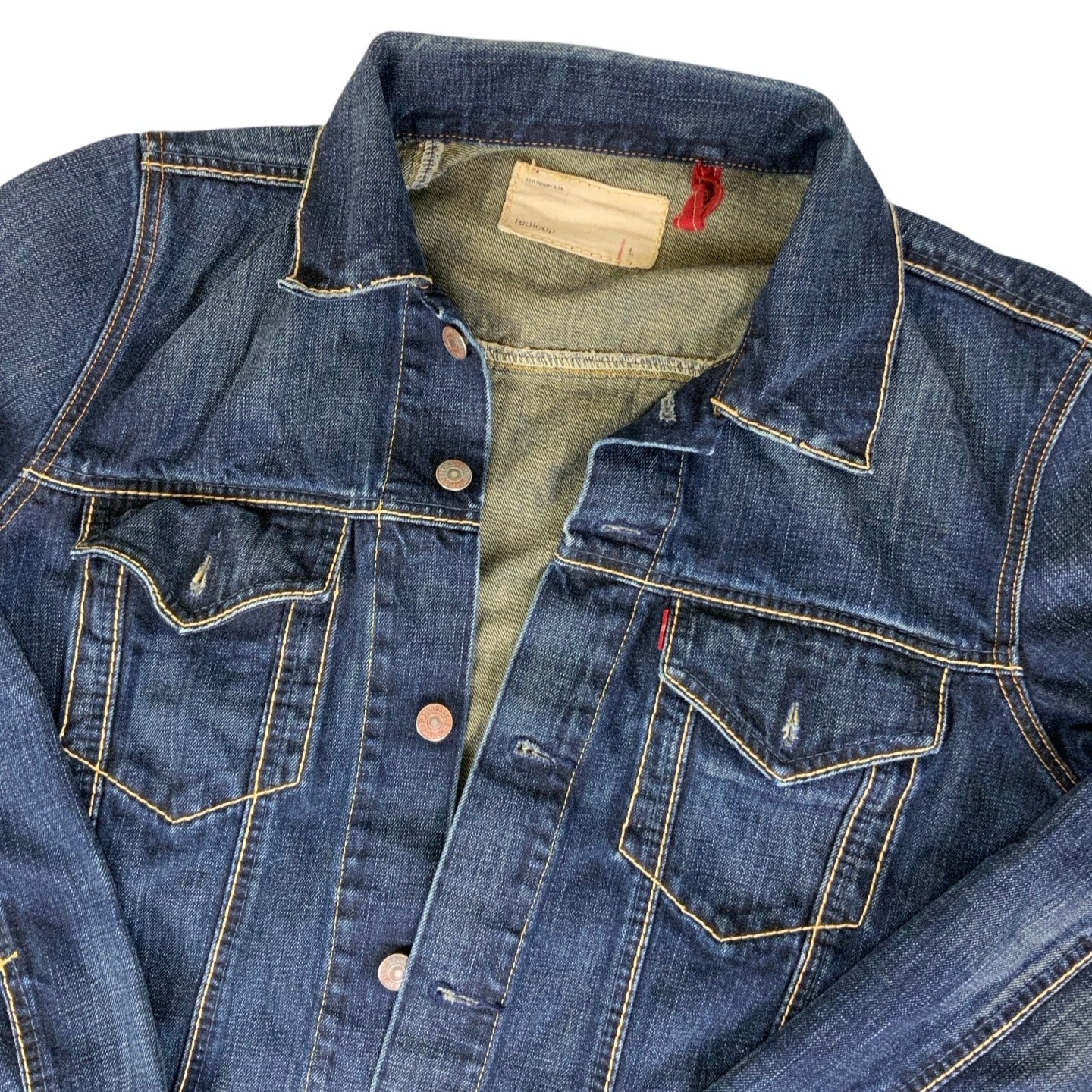 Vintage 70s/80s Levi Strauss & Co Red Loop Dark Denim Jacket S M