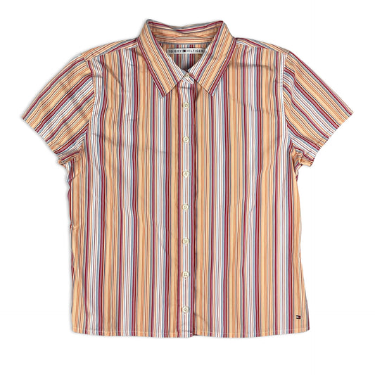 90s Tommy Hilfiger Striped Short Sleeve Shirt 12