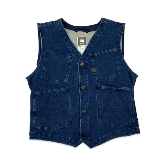 GSTAR RAW Blue Waistcoat S M