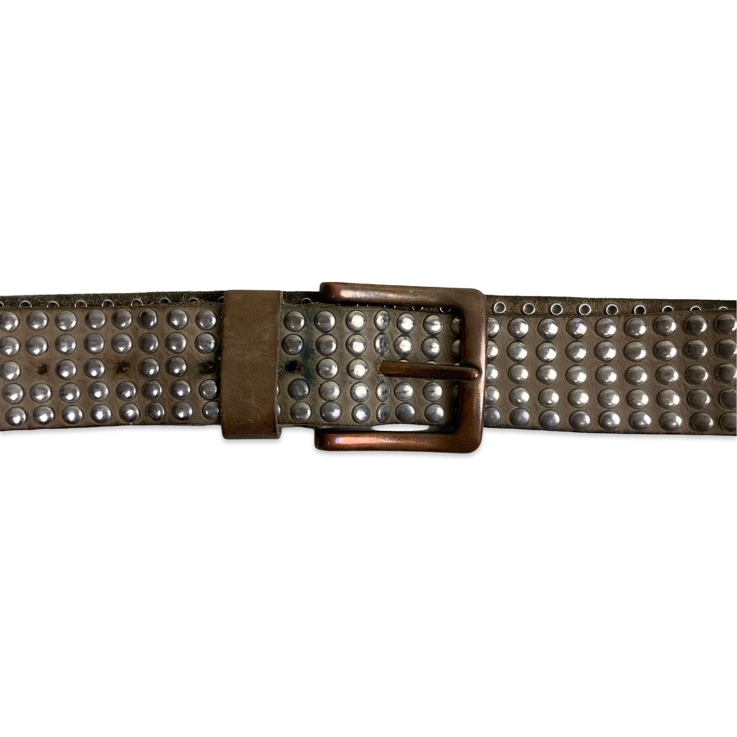 90s Taupe & Silver Studded Belt