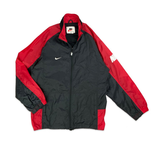 Vintage Nike Black & Red Track Jacket M L XL