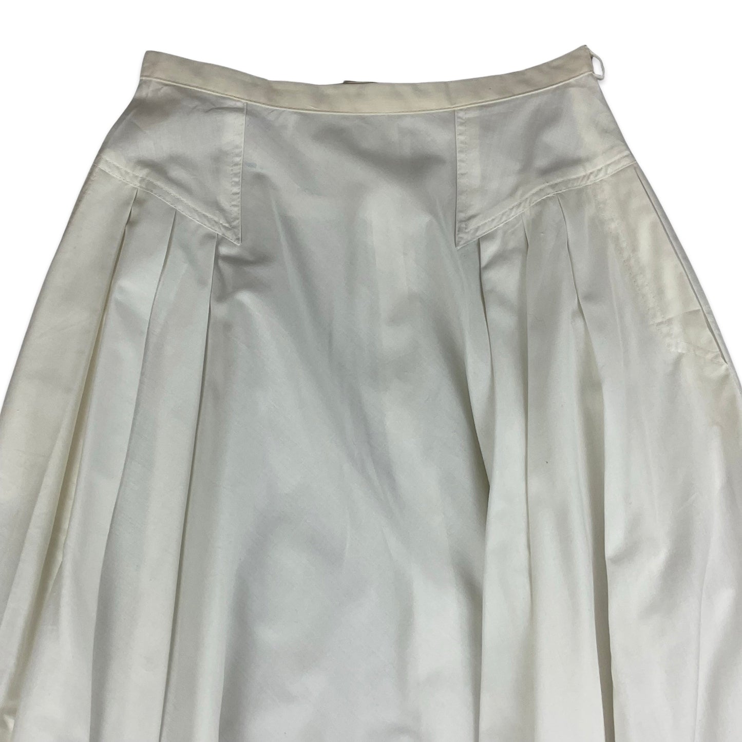 Vintage White Midi Circle Skirt