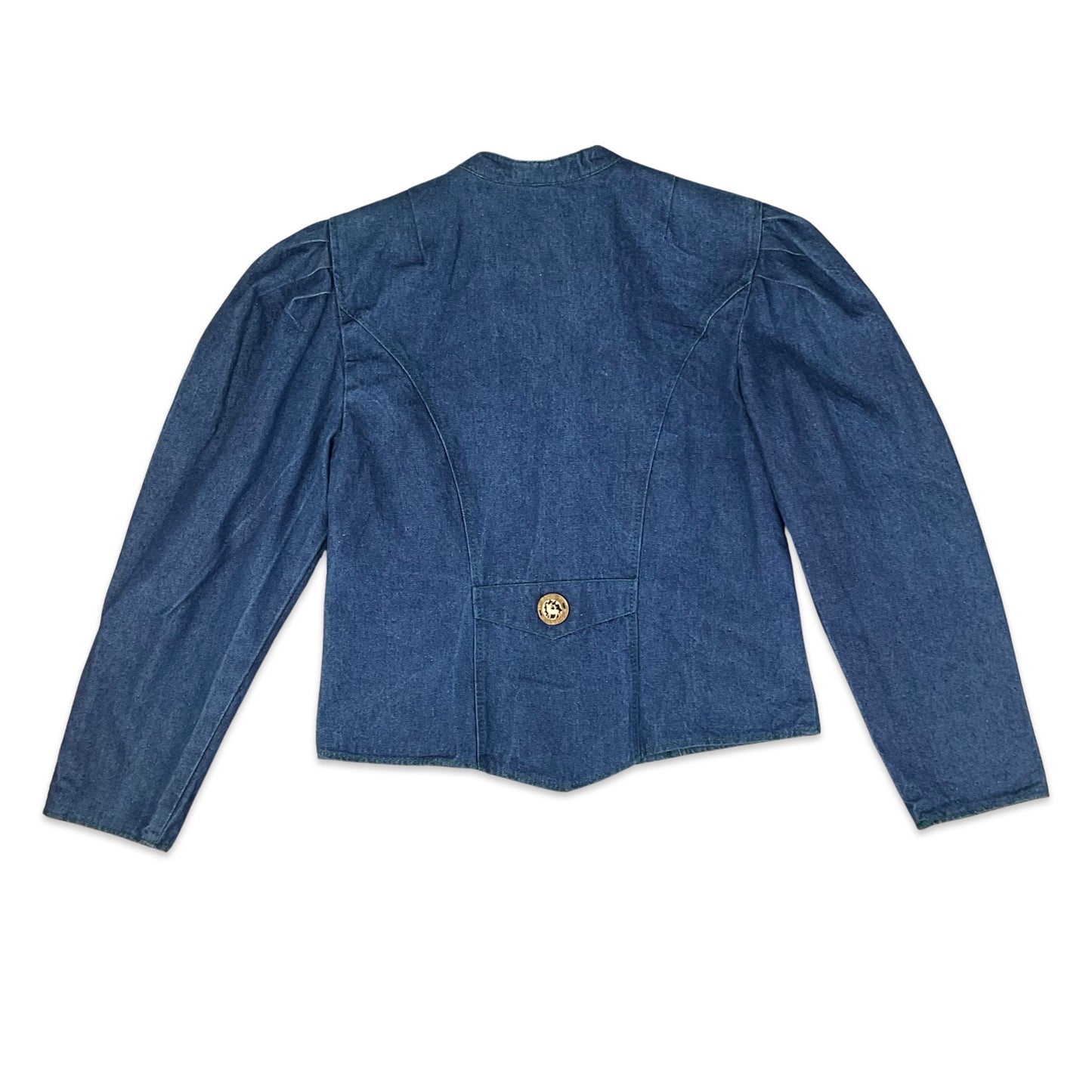 80s Denim Jacket with Puff Ball Sleeves