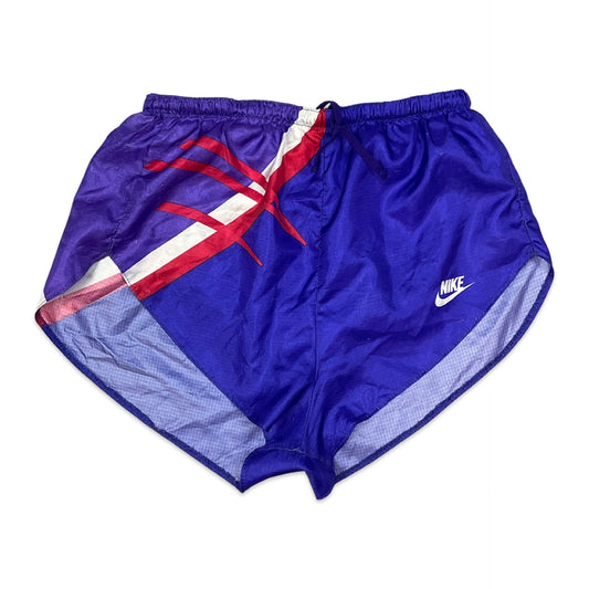 80s Blue Purple & Red Nike Hot Pants 8 10 12