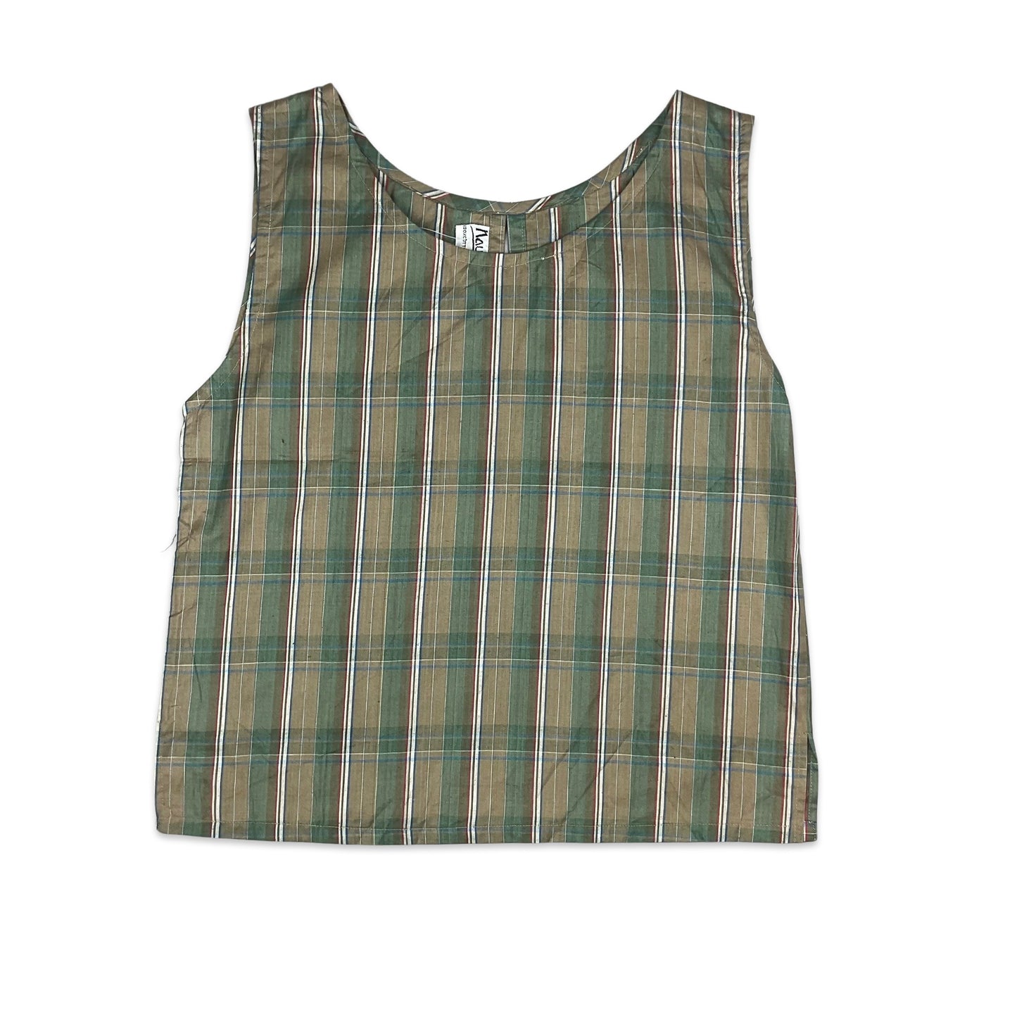 Vintage Plaid Vest Top 8 10 12