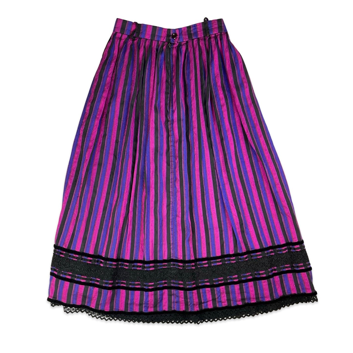 Vintage Striped Midi Skirt