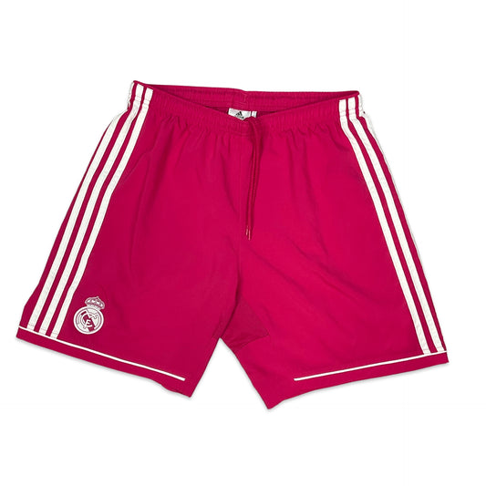 Preloved Pink & White Adidas Real Madrid Shorts S M