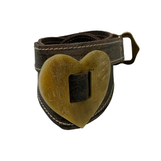 Vintage Love Heart Leather Belt