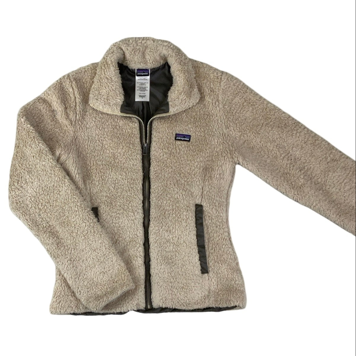 Vintage 90s ‘Patagonia’ Cream Teddy Zip-Up Fleece S 10 12