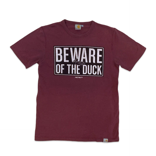 Carhartt Red Tee ‘Beware of the Duck’ XS S