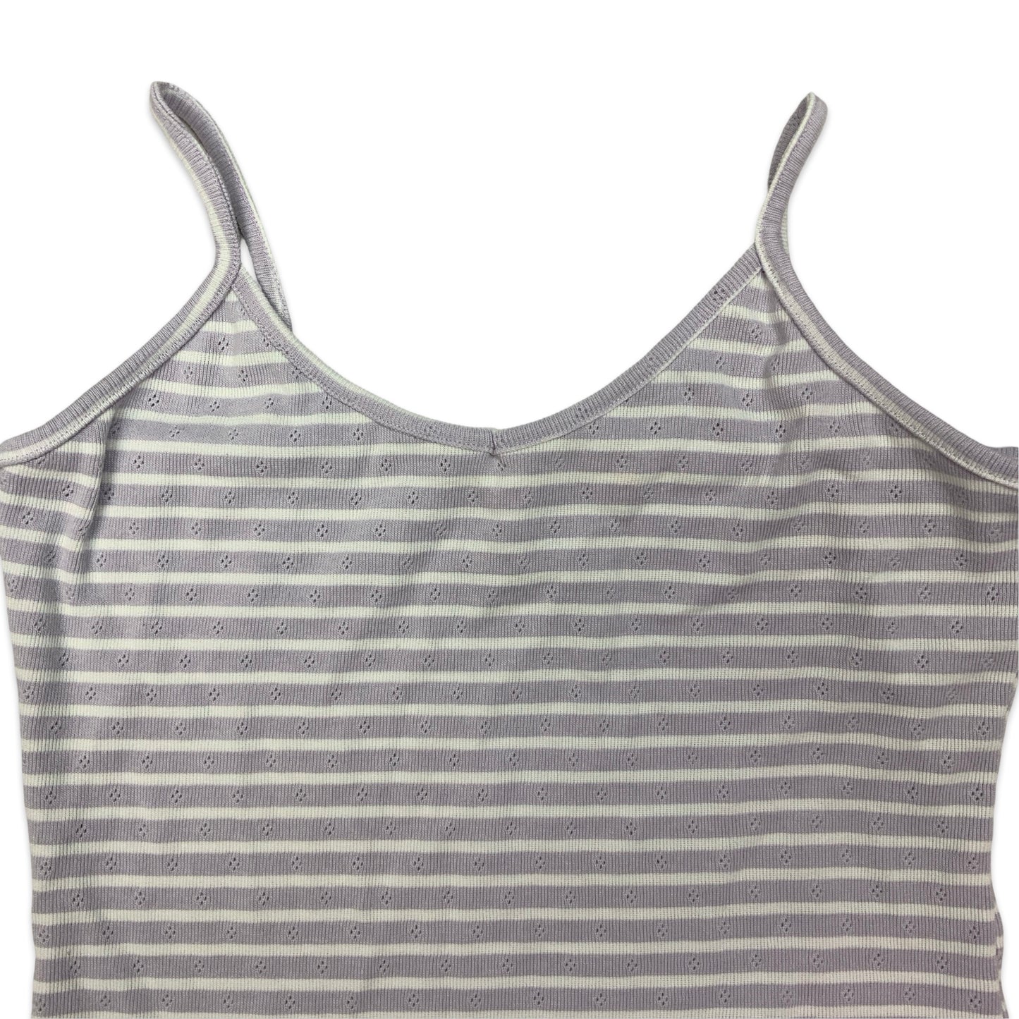 Vintage White & Purple Striped Vest Top 10 12