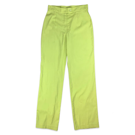 Vintage Lime Green Straight Leg Trouser 6 8