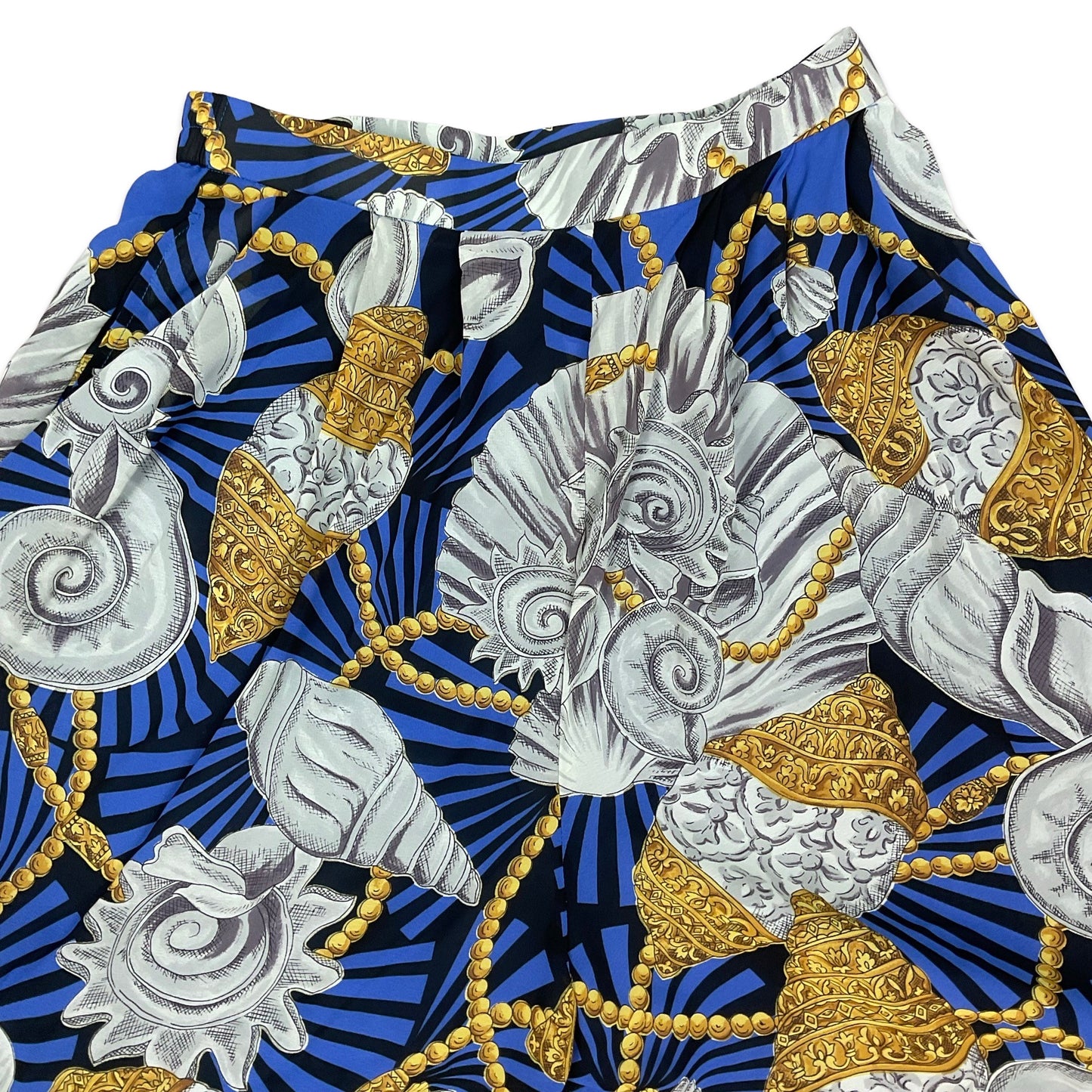 Vintage Blue Grey Gold High Waisted Shorts 8 10