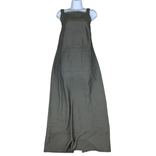 Vintage 90s ‘Tara’ Grey Sleeveless Maxi Summer Dress Pockets 12 14 16