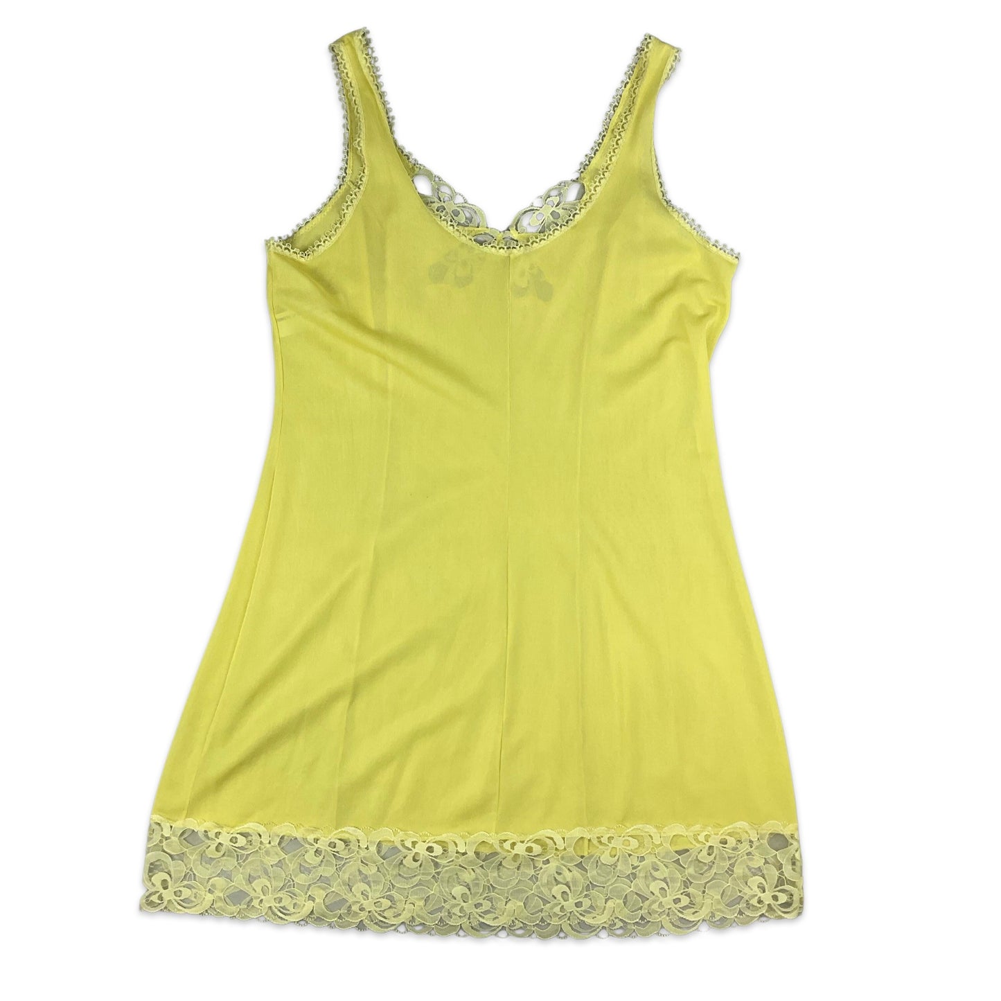 90s Yellow Sheer Slip Dress