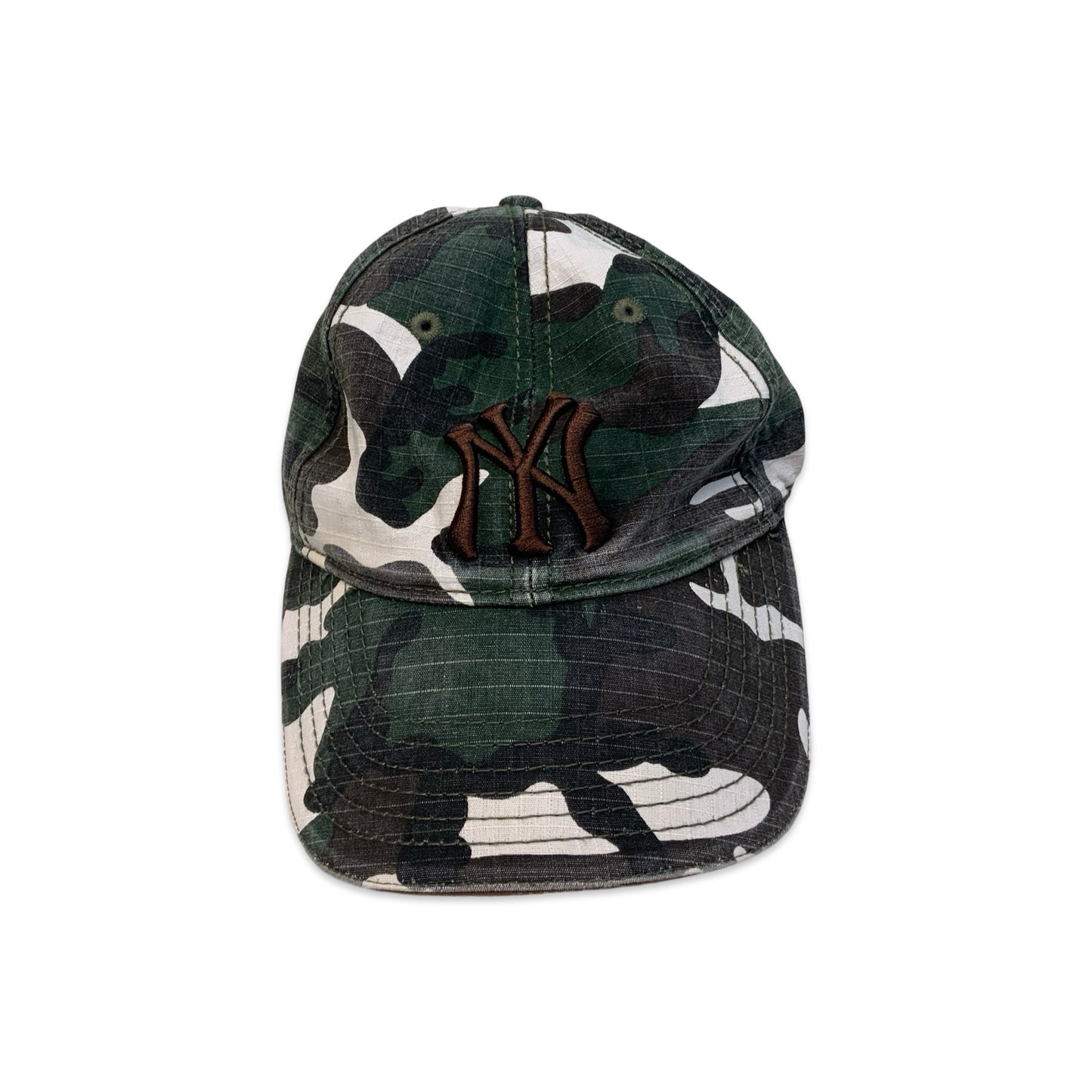 Y2K New York Yankee’s Camo Cap Khaki Green White Brown