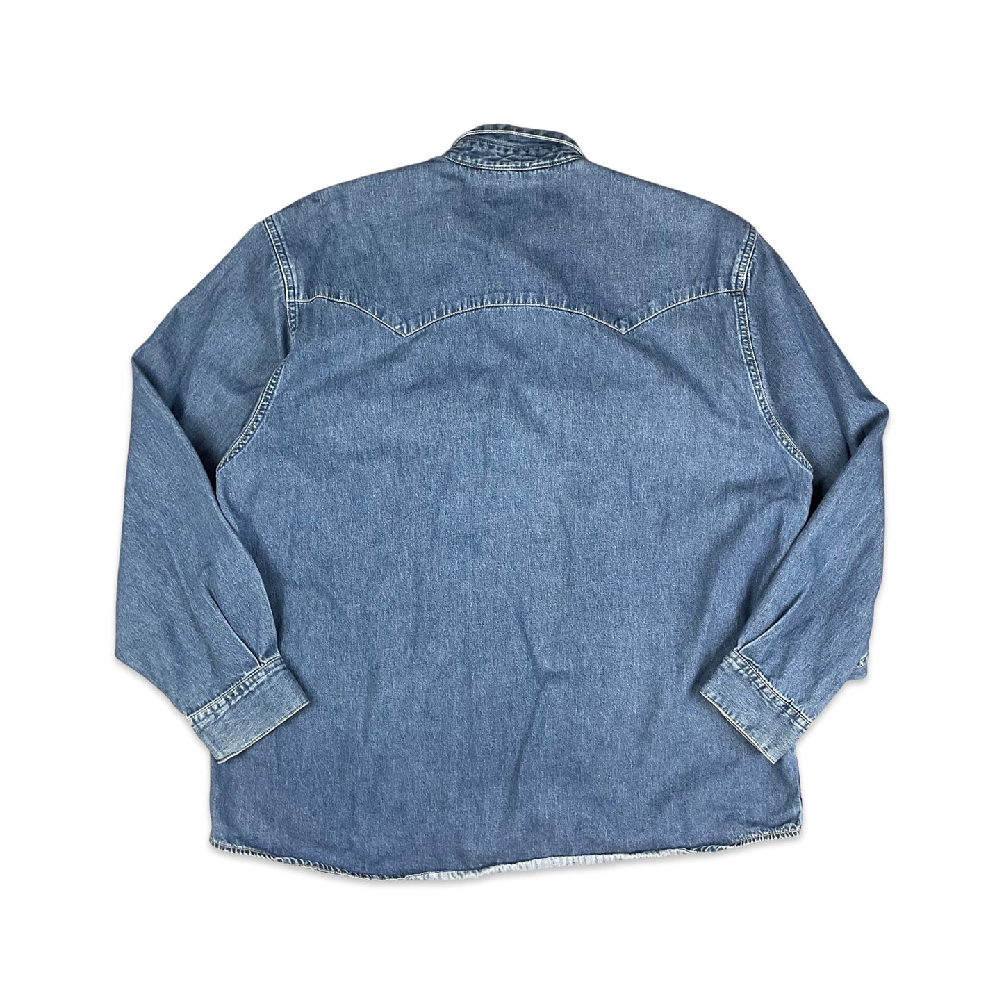 Vintage Lee Blue Denim Shirt L XL