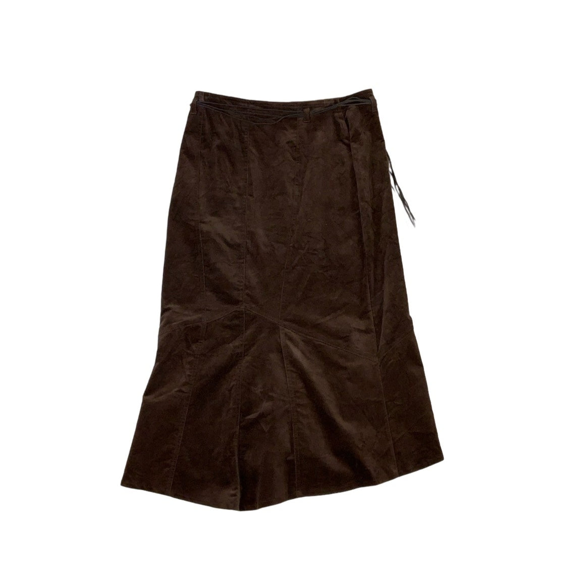 Vintage Y2K ‘Yessica’ Brown Asymmetric Midi Skirt 10 12