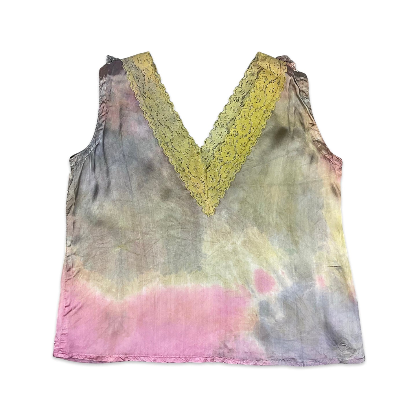 90s Y2K Tie Dye Lace Top 12 14 16