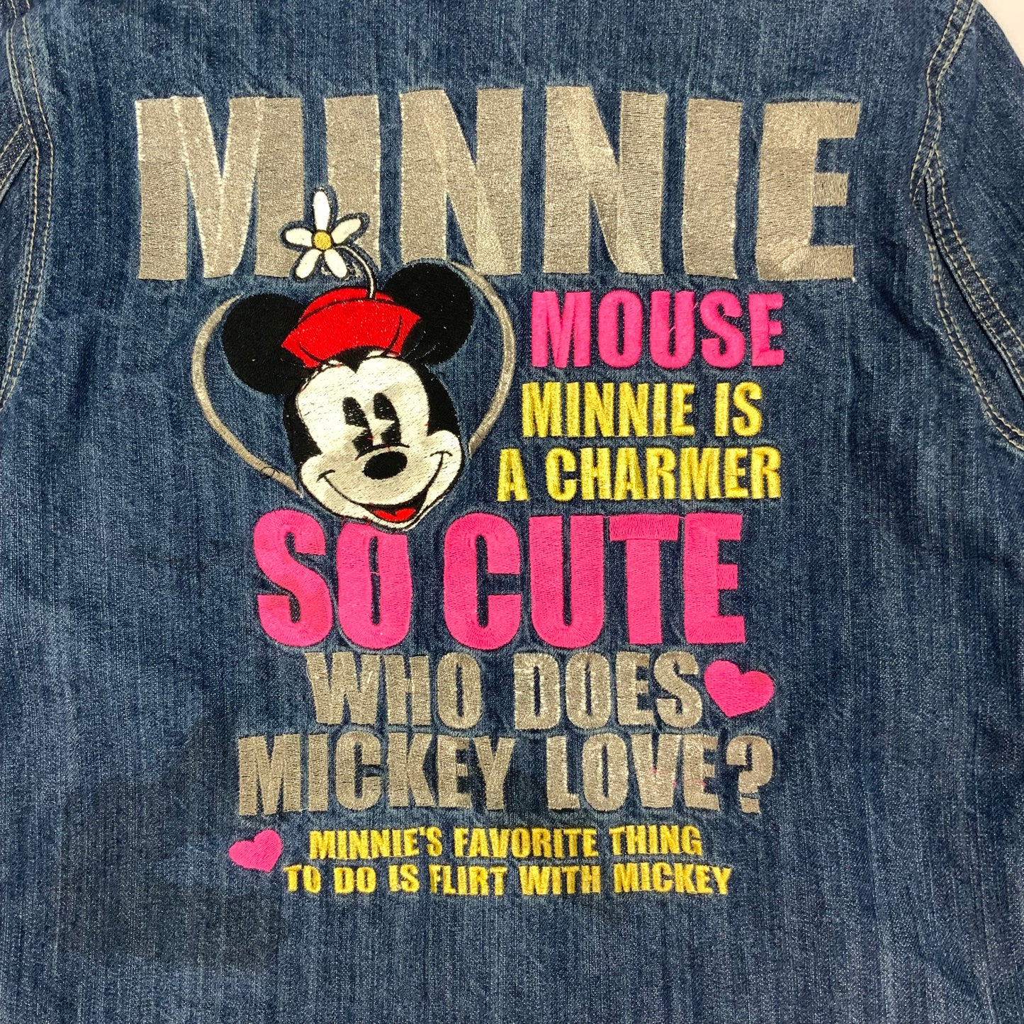 Vintage Minnie Mouse Denim Jacket 8 10