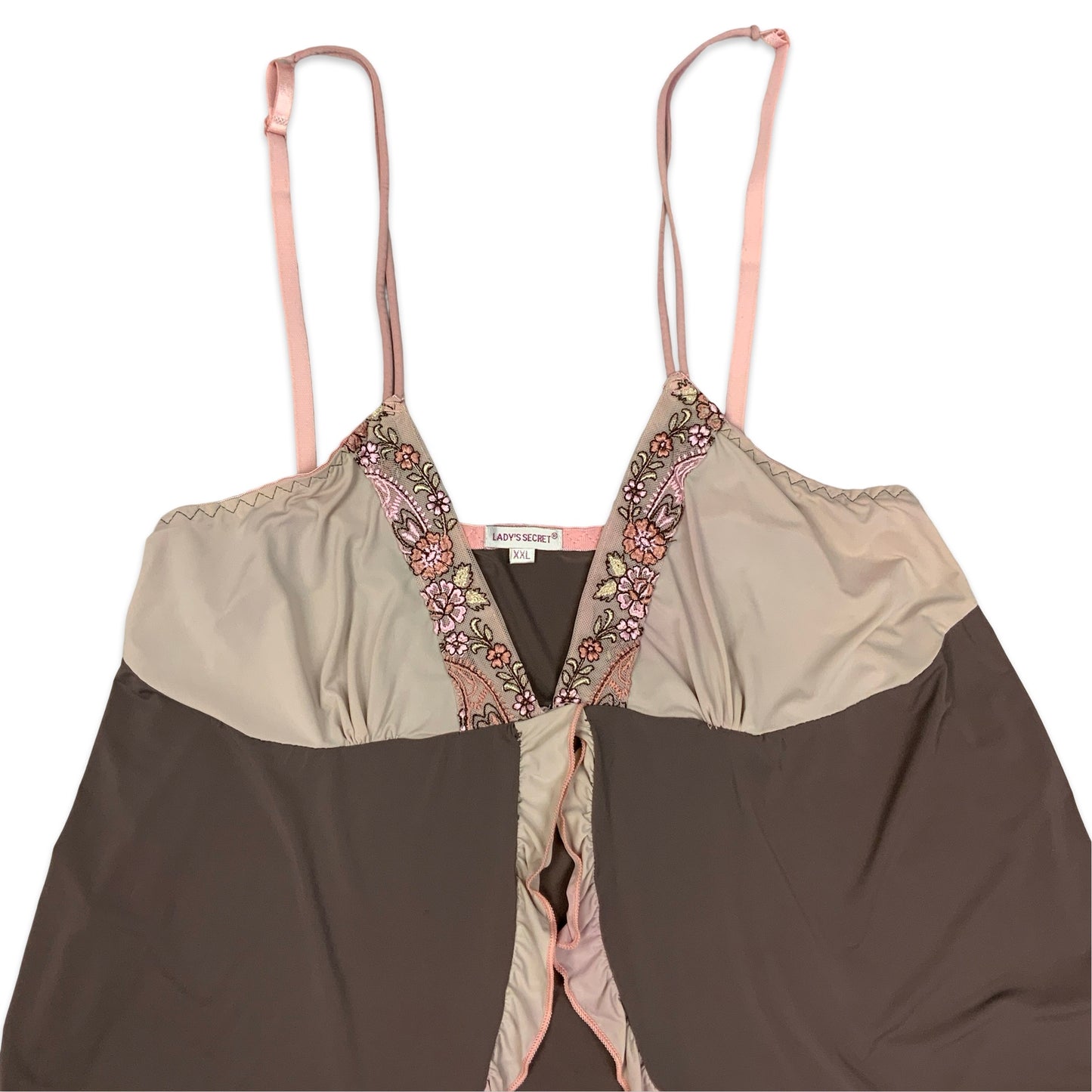 Y2K Pink & Brown Baby Doll Top 12 14