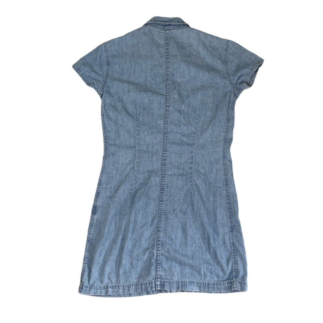 Vintage 00s 90s Y2K DKNY Light Blue Denim Mini Dress 8 10 S