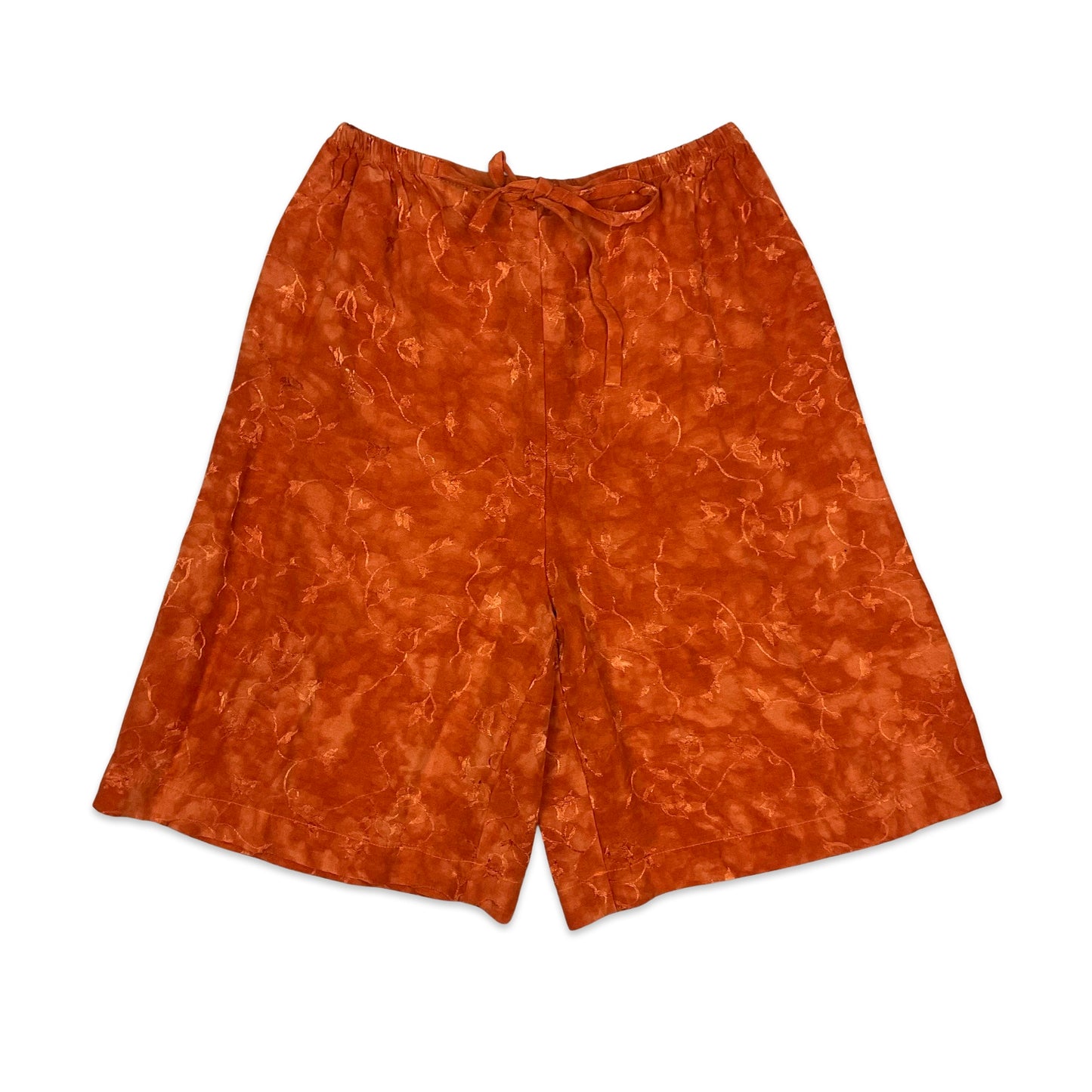 Vintage Orange Floral Shorts 8 10