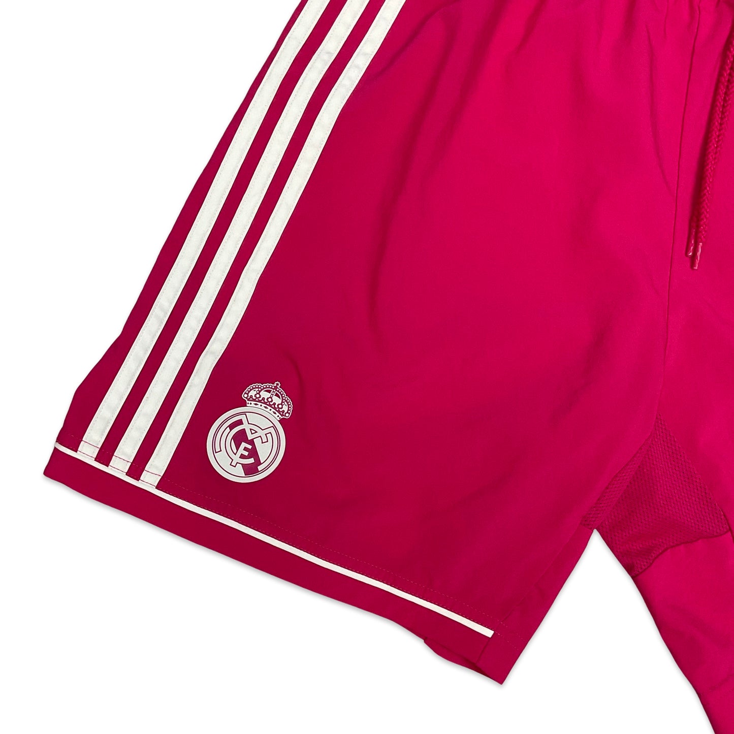 Preloved Pink & White Adidas Real Madrid Shorts S M