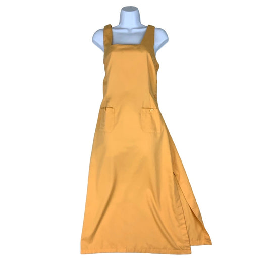 Vintage 90s Sleeveless Sunshine Yellow Maxi Summer Dress 8 10 12