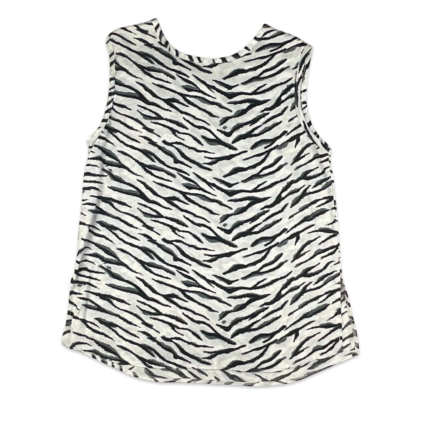 Y2K White & Black Zebra Print Top 10 12 14