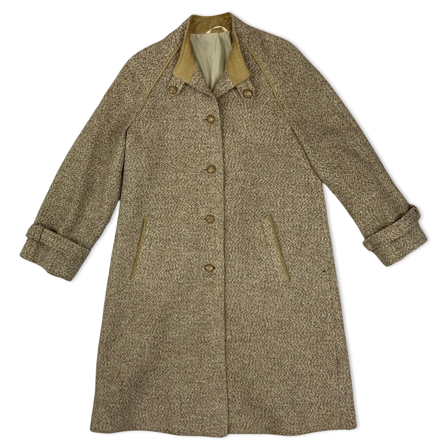 Vintage 70s 80s Ladies' Beige Wool Coat 12