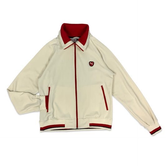 Vintage Cream & Red Puma Jacket M