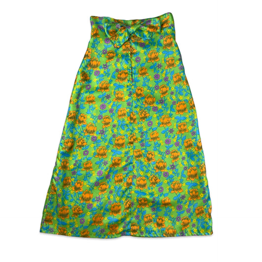 Vintage Floral Midi Aline Skirt 6