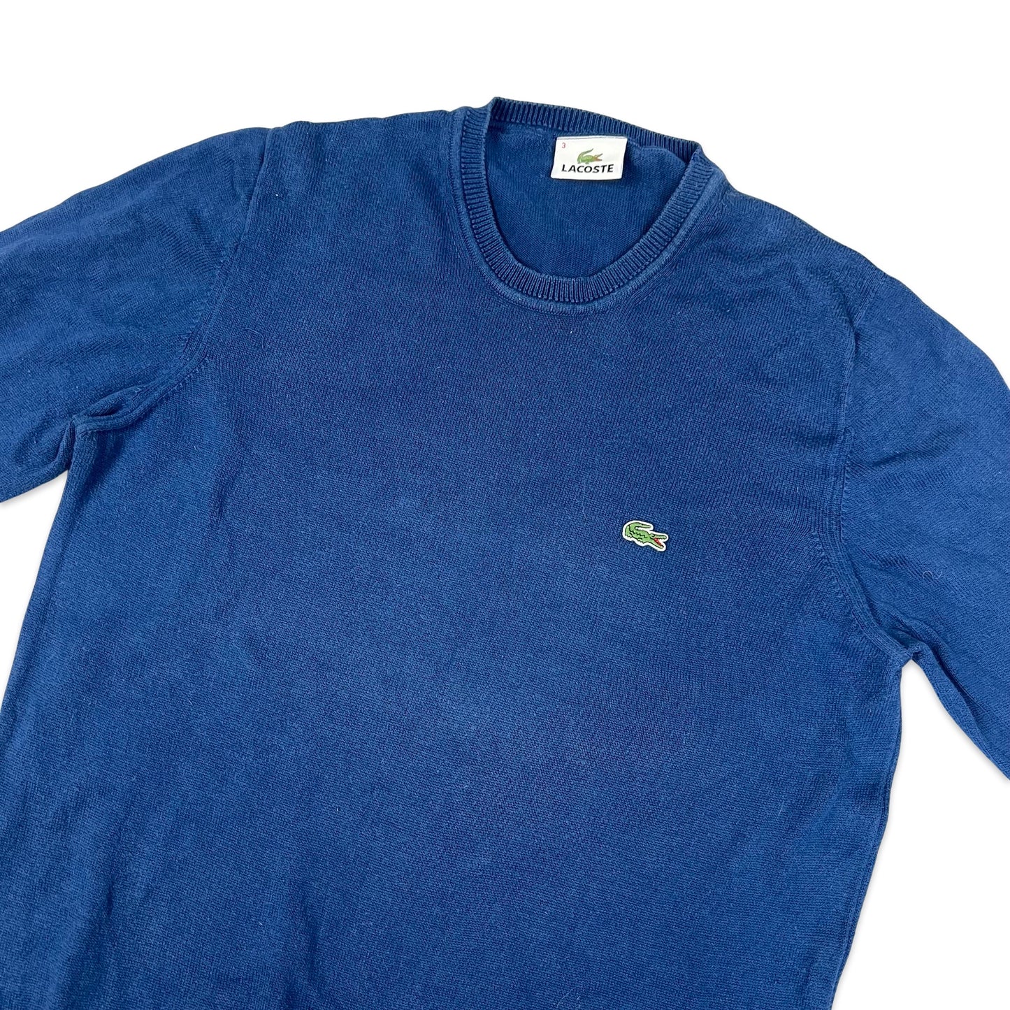 Lacoste Blue Crew Neck Knit Jumper XS S