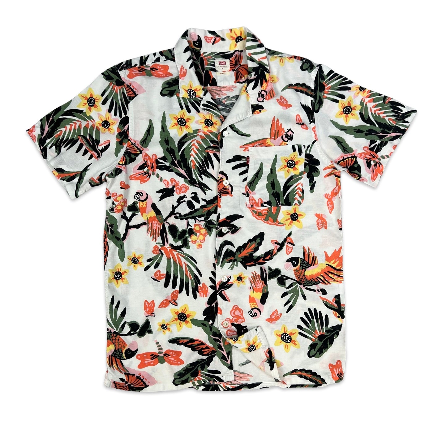 Levi's Botanical Print Hawaiian Shirt S M