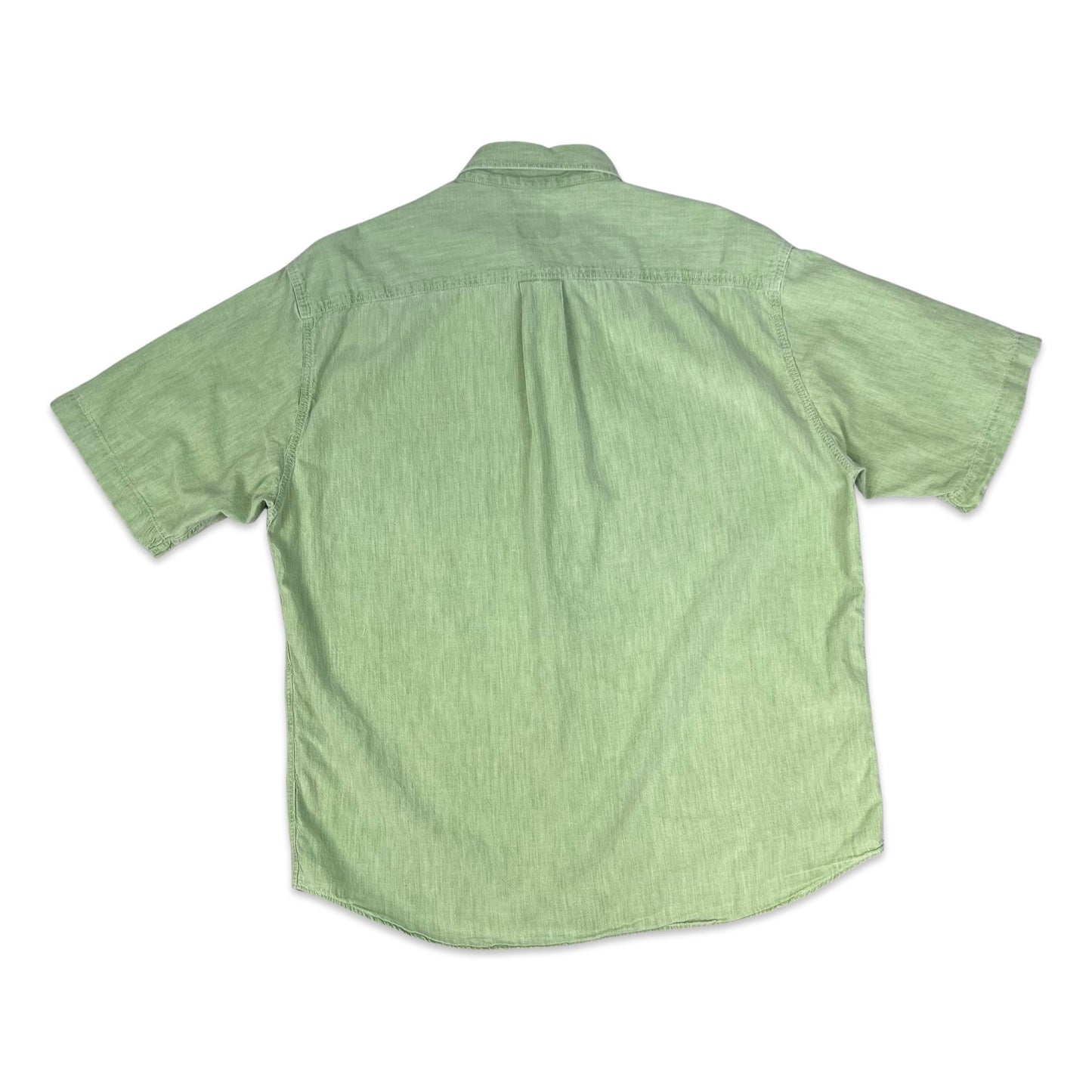 Vintage Y2K Light Green Short Sleeve Shirt L XL