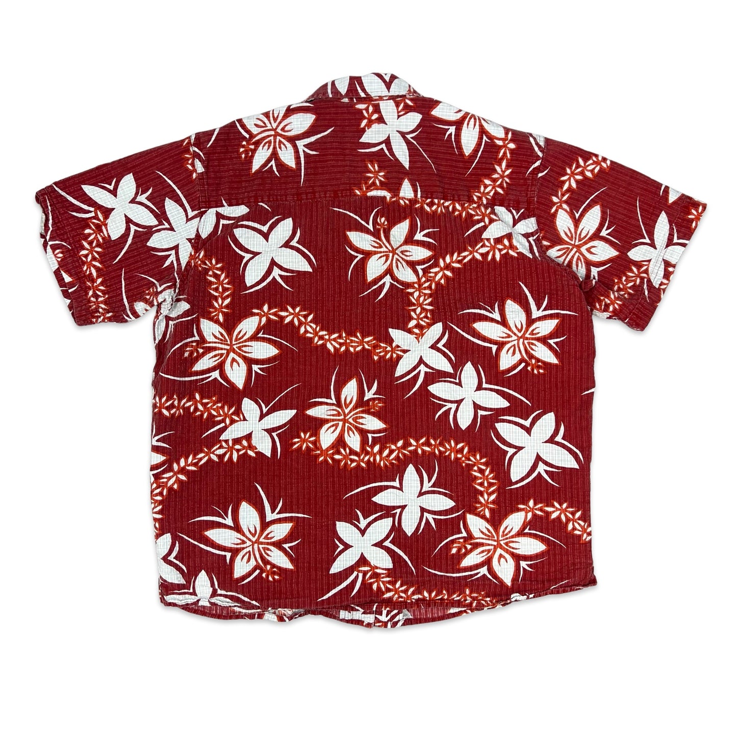 Vintage Red & White Floral Hawaiian Shirt XL XXL