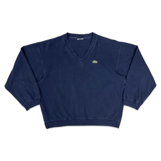 Lacoste Navy V-neck Jumper L XL